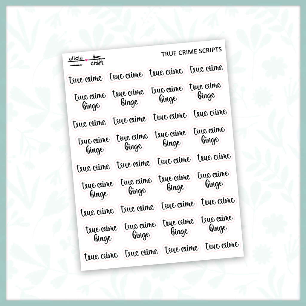 True In Script true crime scripts font 7 mock – Alicia Craft