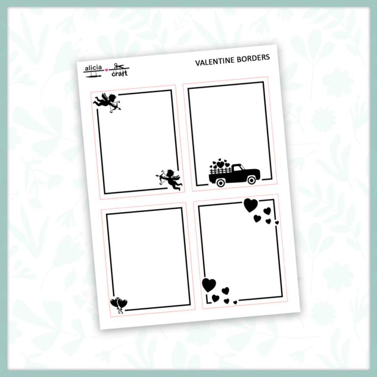 Valentine Border Overlays